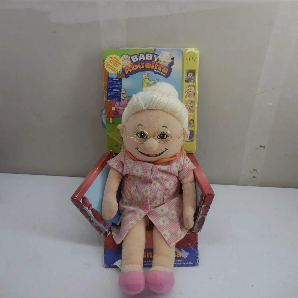 Baby Abuelita Rosa Plush Doll Singing Spanish Grandmother + New Sing Along Book